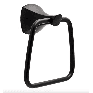 Delta Bath SAN46-FB Sandover Towel Ring Flat Black Finish