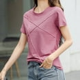 thumbnail image 3 of Cilsoka My Orders Placed T Shirts for Women V Neck Womens Tops Casual Sexy Tops for Women Date Night Womens Blouses Short Sleeve Dressy Casual, 3 of 4