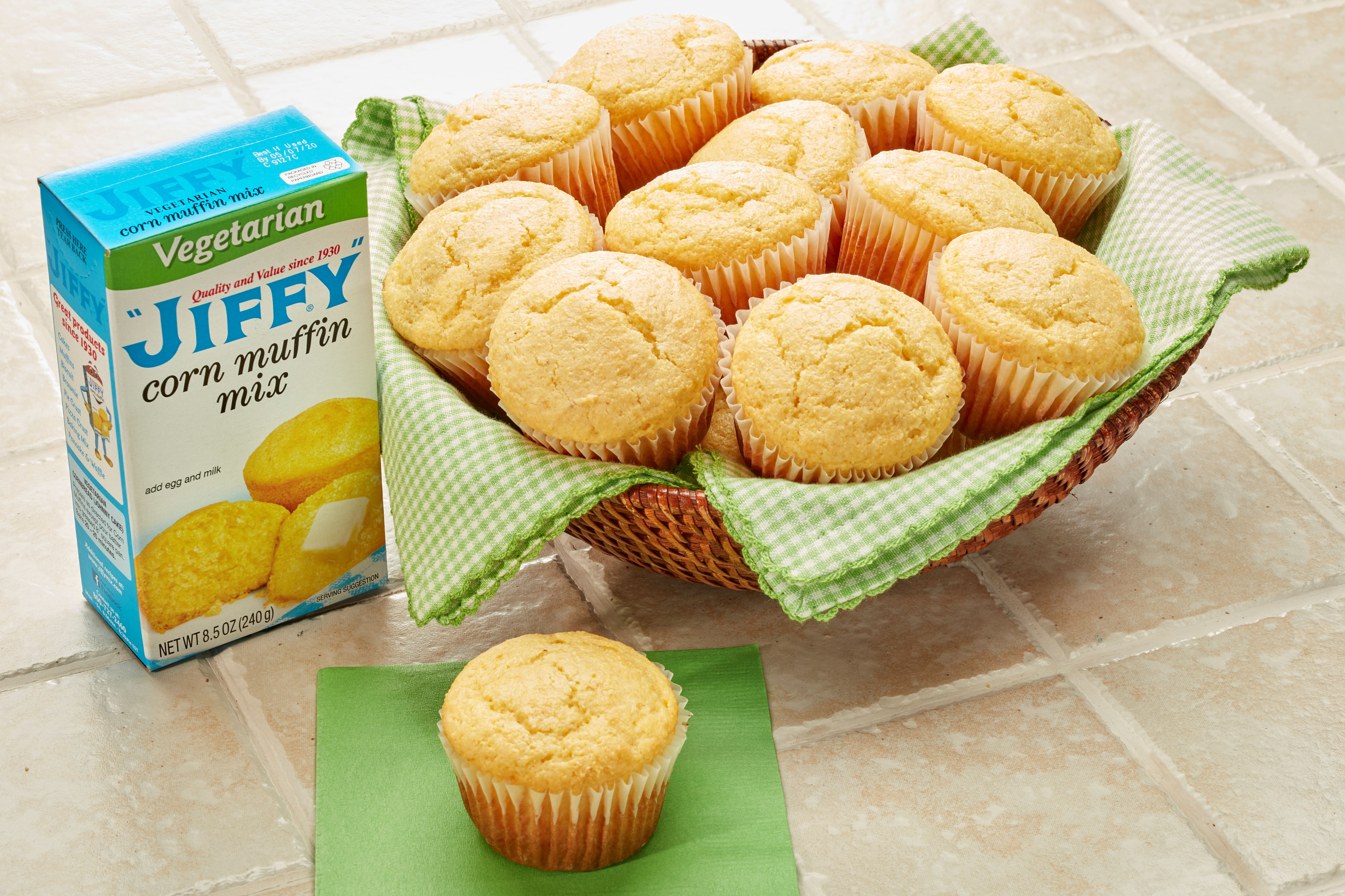 (6 pack) "JIFFY" Vegetarian Corn Muffin Mix, 8.5 oz Box