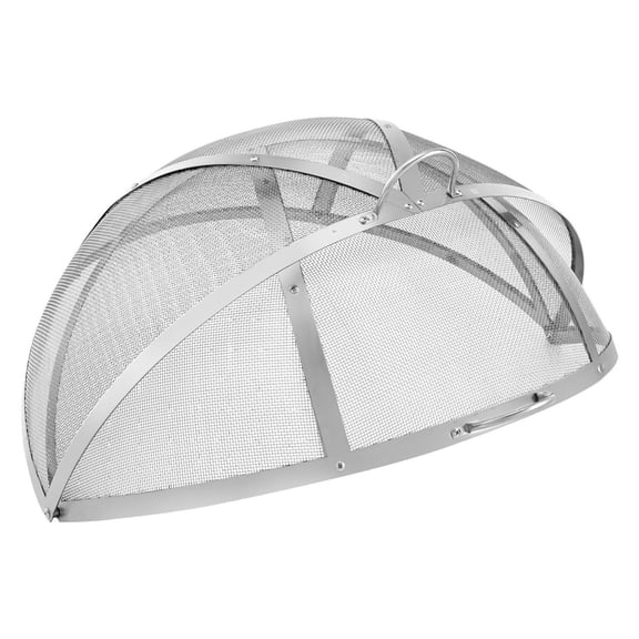 Fire Pit Spark Screen Lid 30", Outdoor Firepit Cover Round Metal, Stainless Steel Fire Ring Cover, Easy Open Fire Pit Accessories for Patio Backyard