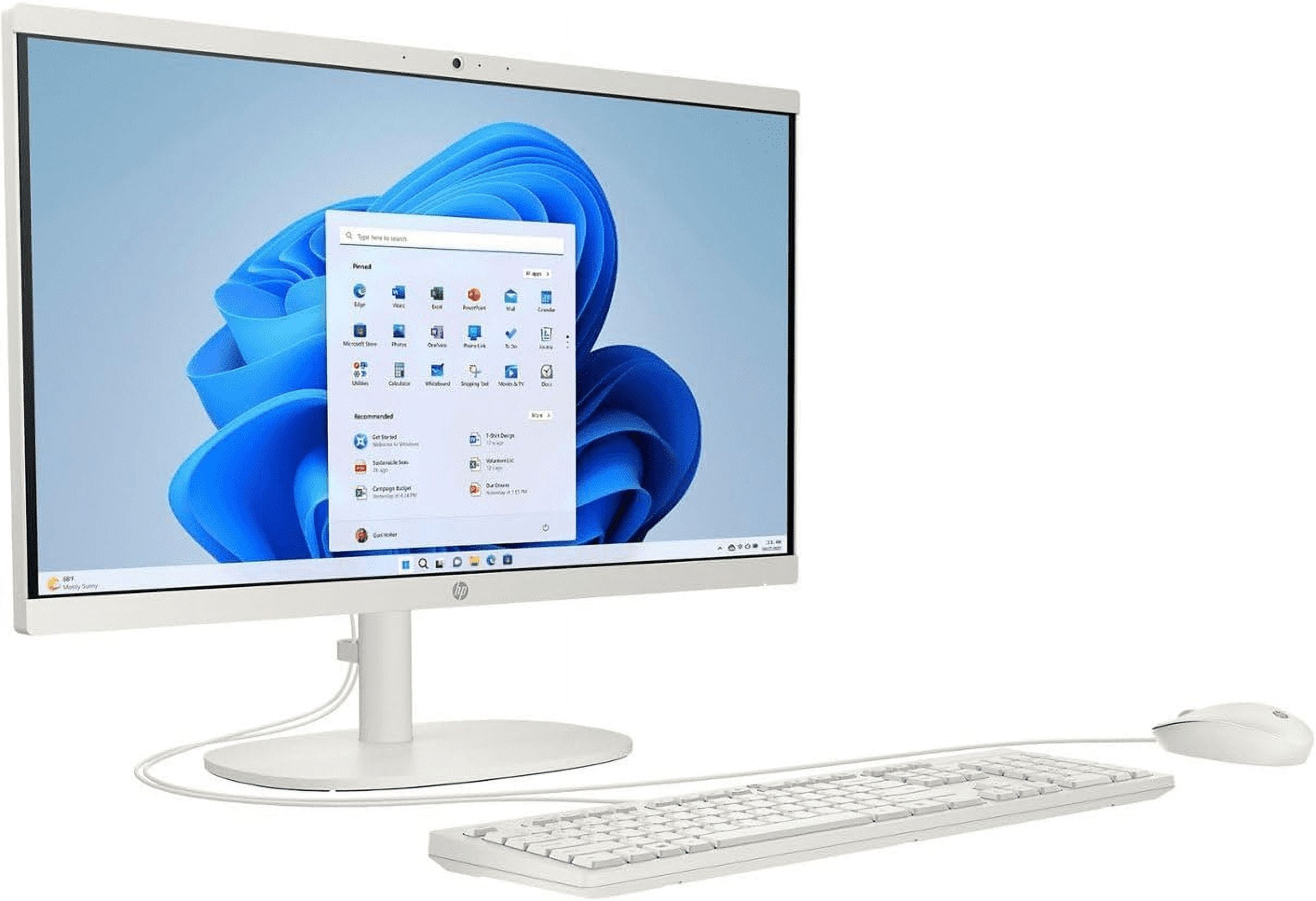 HP 22 AIO 21.5" FHD All-in-One [Windows 11 Pro] Business Desktop Computer, Intel Celeron J4025, 8GB DDR4 RAM, 512GB SSD, WiFi, Bluetooth 4.2, HDMI, RJ-45, Keyboard & Mouse, w/office accessories