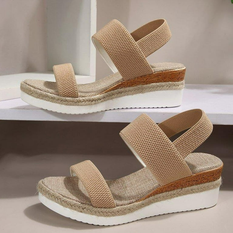 Miluxas Wedge Sandals for Women Clearance: Dressy Platform
