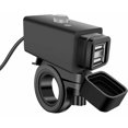 thumbnail image 1 of Vattentät motorcykel USB-laddare med strömbrytare 5V dubbla portar, 1 of 5