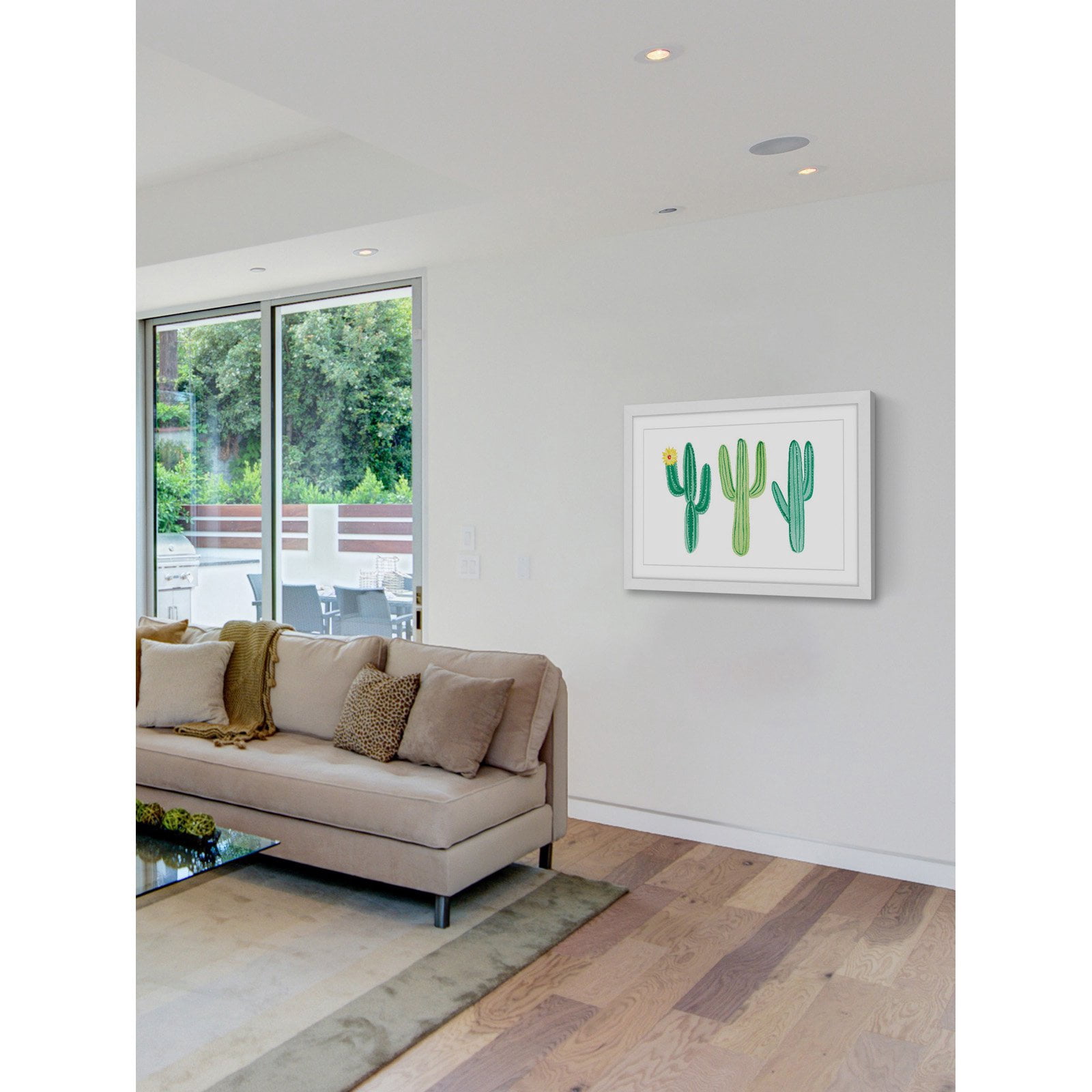 Marmont Hill "Cacti" By Molly Rosner Framed Painting Art Print, 36.0" x 1.5"