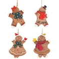 thumbnail image 1 of Gingerman Decoración Navideña Gingerman Adornos De Árbol De Navidad Gingerman Para La Decoración Del Festival De Temporada De Vacaciones 4 Uds Noticed HA038043-00, 1 of 6