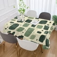 thumbnail image 2 of Yayeee Tablecloths for Rectangular Tables 54 x 54 inch Party Table Cover, Green Geometric, 2 of 6
