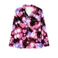 thumbnail image 6 of Valentines Day Themed Pajama Set for Women Adorable Heart Print Button Up Long Sleeve and Pants 2 Piece Pajama Set for Women Set Comfy Pajamas for Women Set Purple XXL, 6 of 7