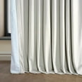 thumbnail image 5 of Half Price Drapes Signature Extra Wide Misty White Plush Velvet Hotel Blackout Curtains(1 Panel),100W X 120L, 5 of 6