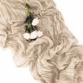 thumbnail image 2 of Unique Bargains Cheesecloth Table Runner for Wedding Decoration 118.11"x 35.43" Beige, 2 of 6