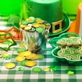 thumbnail image 3 of St Patrick's Day Plastic Gold and Green Coins 50 Pack, Four Leaf Clover Party Game Props Supplies for Treasure Hunts Table Scatter or Favors, Irish Holiday Decor, 3 of 9