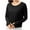 Black, variant on TKLPEHG Casual Tops for Women Crew Neck Sun Protection Top Solid Color Comfy Long Sleeve T Shirt Loose Fall Tops Lightweight Fashion Pullover (Blue,L)