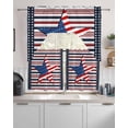 thumbnail image 2 of 4th of July Kitchen Curtains Sets 24 Inch Length with Valance, Independence Day American Flag Star Striped Swag Valances and Tiers Curtain Set Drapes Swag Curtains for Living Room, Bathroom, Bedroom, 2 of 6