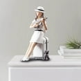 thumbnail image 4 of Chic Girl Figurine Resin Craft Sculpture Decorative Maiden Figure Statue for Desk Arrangement ation - Playing the Ukulele, 4 of 9