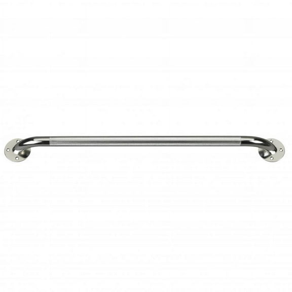 Drive Knurled Steel Grab Bar - 24 Inch Length, 1 1/2 Inch Distance From Wall, Chrome Finish, 1 Count