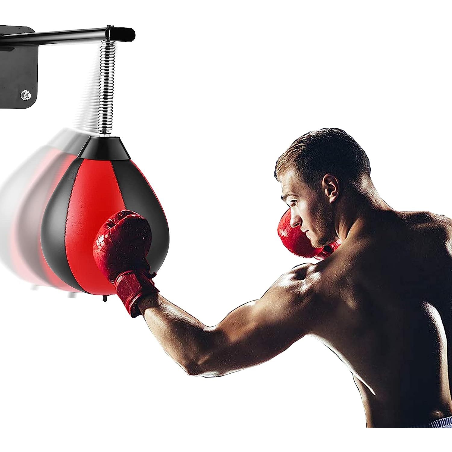 Bilot Punching Speed Bag for Boxing Wall Mount Speed with Spring, Kids