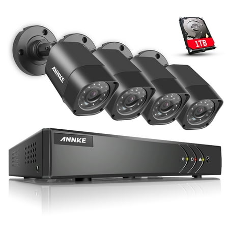 UPC: 0615116530695 | ANNKE 8CH 1080N Security System Video DVR 4Pcs Night Vision Weatherproof 2MP Bullet Cameras(Hard Drive Capacity is optional:0-NO HDD 1-1TB HDD)