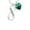 Green, variant on Grandma Infinity Sign - Clear AB Crystal Heart Sophia Necklace, 18"+1"