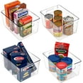 thumbnail image 2 of Homeries Pantry Organizer, Clear Storage Bins, for Kitchen, Pantry, Cabinets, for Storing Packets, Spices, Sauce, Snacks,  Set of 4, Dimensions: 11” x 8” x 6”, 2 of 9