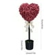 thumbnail image 3 of Heart Shaped Artificial Boxwood Topiary Ball Tree with Greenery er for Indoor Outdoor Porch Garden Patio Decor Set of 2, 3 of 7