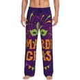 thumbnail image 2 of Picia Mardi Gras2 Mens Soft Woven Cotton Elastic Waistband Sleep Pajama Pant Lounge Sleep Pant With Pockets And Drawstring-XX-Large, 2 of 9