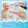 thumbnail image 3 of UNEEDE Bathtub Toy Organizer with Grip, Dual Compartments & Inner Pockets for Kids Bath Essentials, Fits 6-Inch Tub Edges, Machine-Washable Nylon Mesh, No Suction Cups Needed, 3 of 7