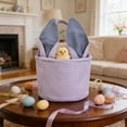 thumbnail image 6 of PEIBang Easter Bunny Ear Basket Bag,Purple Egg Storage Party Favor Holder, 6 of 6
