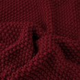 thumbnail image 4 of Holzlrgus Chunky Cable Knit Throw Blanket Lightweight Burgundy 100% Organic Cotton Blanket for Sofa Couch Bed Baby Nursery, Rustic Shabby Chic Modern Farmhouse, 51” x 63” Give Laundering Bag, 4 of 7