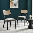 thumbnail image 2 of Side Dining Chair, Set of 2, Beige Black, Wood, Cottage Kitchen Cafe Bistro Hospitality Restaurant, Modern Contemporary HB34400, 2 of 10