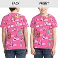 thumbnail image 3 of Cartoon Kirby Game Teen T-Shirt Crewneck Short Sleeve Double-Sided Print Summer Tee Shirts Top For Youth Boys Girls Children Medium, 3 of 7