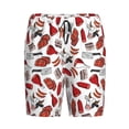 thumbnail image 4 of Wukai Red Food Men’s Short Pajama Pants With Pockets Soft Sleep Pj Shorts for Men-3X-Large, 4 of 6