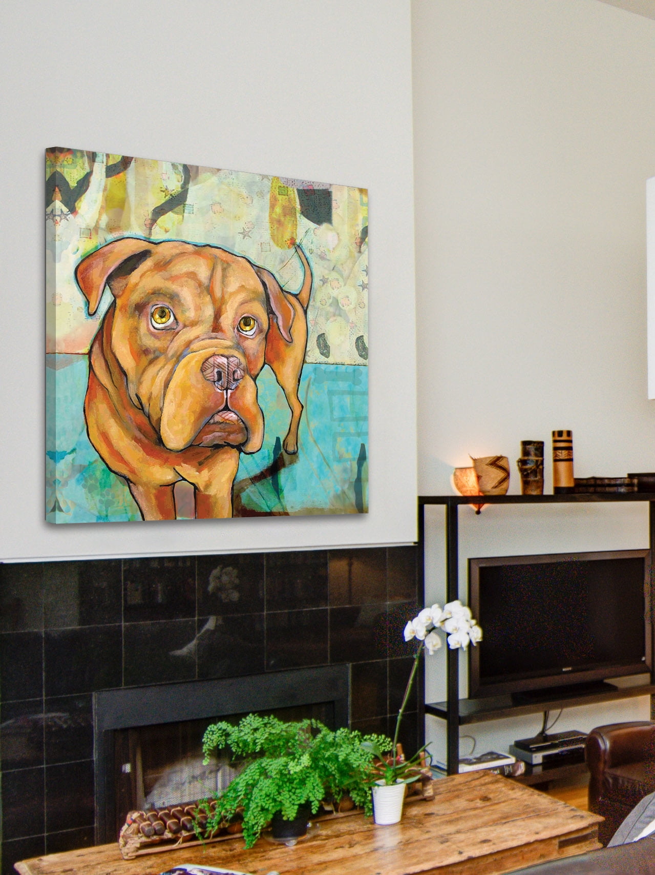 "Dogue De Bordeaux" Painting Print on Wrapped Canvas