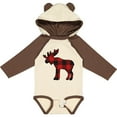thumbnail image 3 of Inktastic Moose Silhouette Plaid Boys or Girls Long Sleeve Baby Bodysuit, 3 of 5