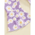 thumbnail image 7 of Suealasg 3Pcs Baby Girl Fall Outfits Long Sleeve Letter Print Romper + Daisy Print Flared Pants + Headband Set 3 6 12 18 24 Months Infant Girls Cute Clothes, 7 of 7