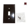 thumbnail image 2 of Mulberry 82071 1-Gang Standard-Size Toggle Switch Wall plate Smooth Brown, 2 of 2