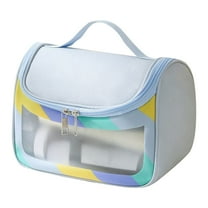 Light Transparent Makeup Bag Portable Travel Cosmetic Organizer Hand Held Sundries Storage Pouch for Daily Necessities