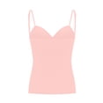 thumbnail image 4 of Hsovts Women Criss Cross V Neck Camisole Tank Top with Built Bra Soft Sleeveless Summer Tops Multiple Colors Casual Daily Shirts Pink 4xL, 4 of 6
