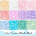 thumbnail image 4 of 1 Set 12 Sets 12 Colors Transparent Glass Seed Beads Frosted Round Mixed Color 3x2mm Hole: 1mm 300pcs/set 1 set/color, 4 of 6