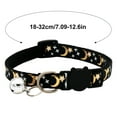thumbnail image 2 of Adjustable Red Cat Collar with Moon and Star Design, Safety Breakaway Buckle and Bell, Reflective for Night Visibility, 2 of 2