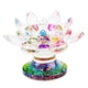 thumbnail image 1 of Portavelas de loto de cristal, candeliere, candeliere, portavelas, artesanía, decoración para multicolor Macarena Portavelas de cristal Lotus, 1 of 8