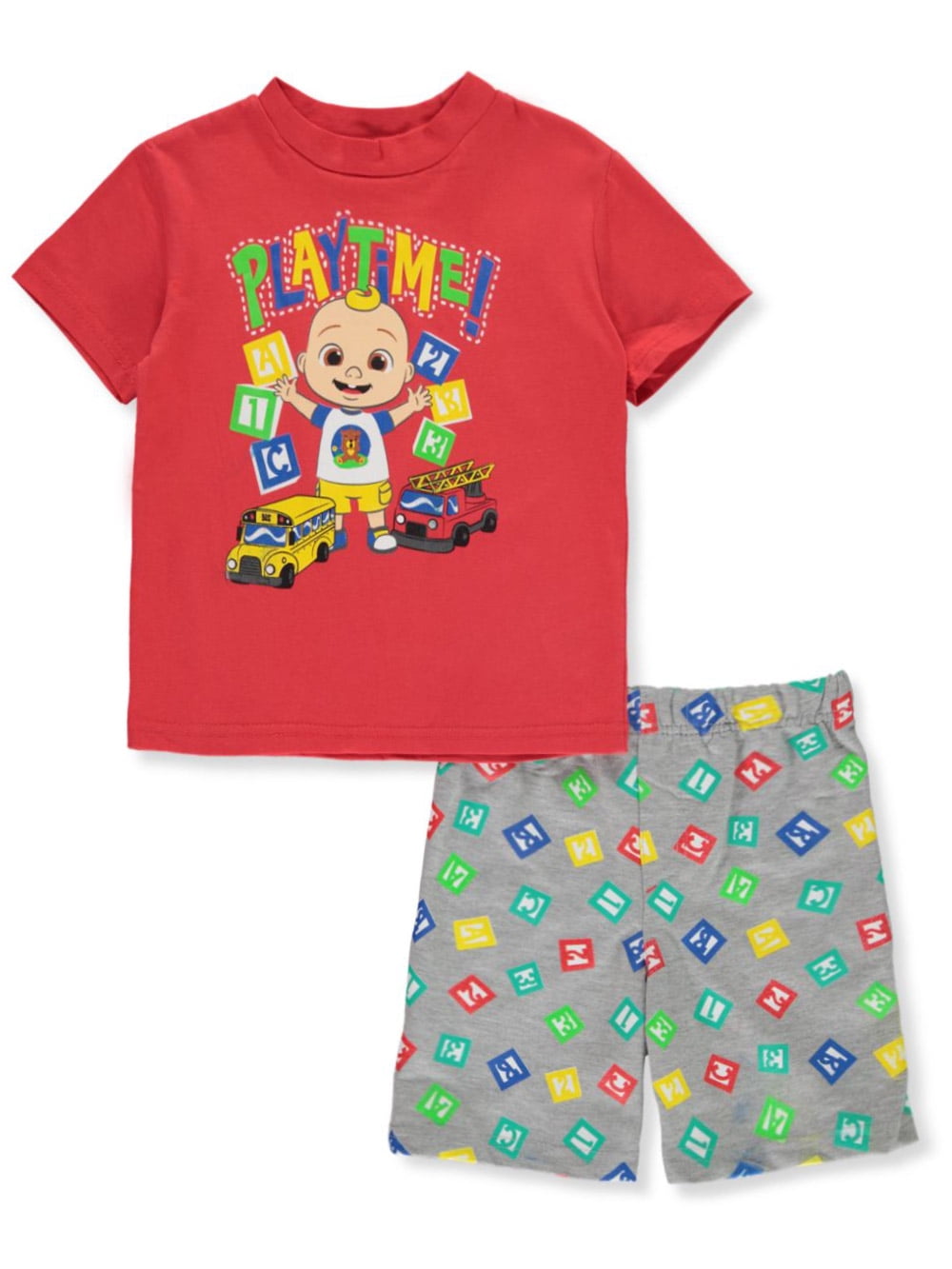 Boys' Playtime 2Piece Bike Shorts Set Outfit red/gray, 4t