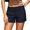 Navy, variant on Vivianyo HD Women's Double Button Fold Waist Chino Shorts, Womens Solid Straight Leg Summer Casual Short Bottoms, Women's Dark Gray, Sizes XS-XL