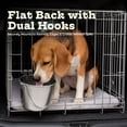 thumbnail image 6 of 4 Quart Stainless Steel Flat Sided Bucket with Dual Hooks | 1 gal Durable Food & Water Bowl for XL Dogs, Cats, Goat & Livestock | Fits kennel Cage Critter Crate | Hanging Utility Pet Pail, 6 of 9