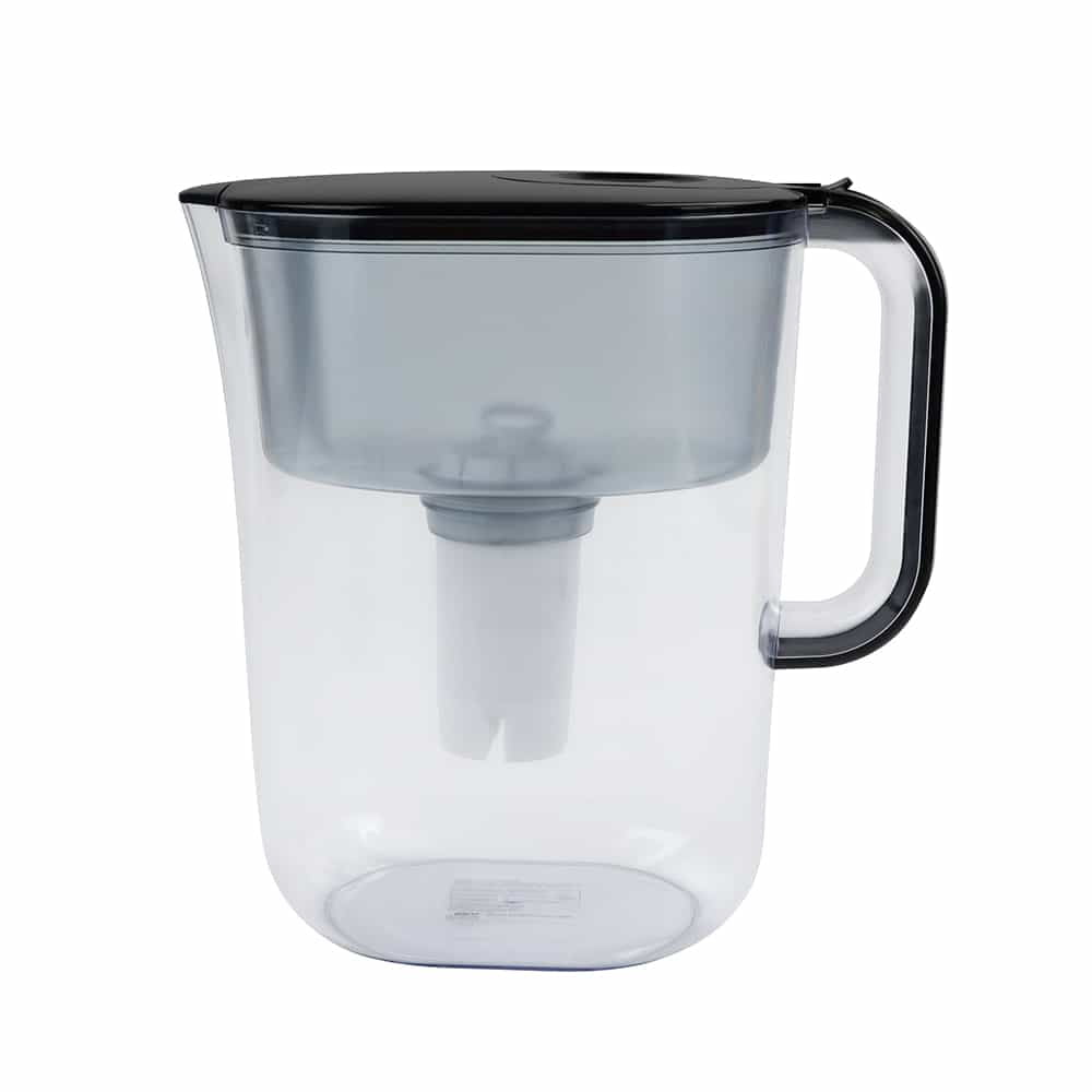Teal Clear Base With Blue-Atoll Lid 0488 One-Gallon Round Pitcher 