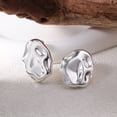 thumbnail image 7 of Lancharmed Silver Plated Studs Earrings for Womens,Oval Earring Womens Gifts Under 25 Dollars, 7 of 7