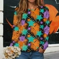 thumbnail image 2 of Womens Halloween Sweatshirts Fashion Graphic T Shirts Long Sleeve Pullover Tops Fall Clothes 2025, 2 of 6