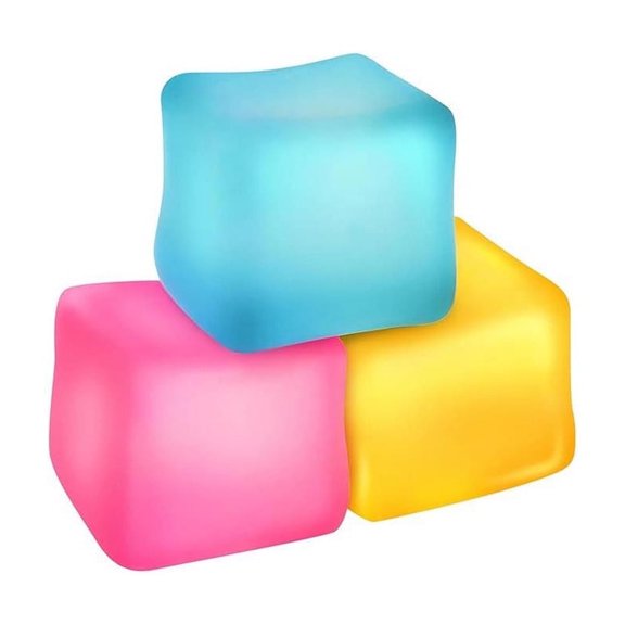 3 Pack Stress Relief Fidget Cubes, Soft Squeeze Sensory Toys for Anxiety, Calming Fidgets for Adults Office Classroom