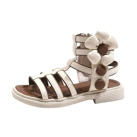 

Vedolay Sandals Teen Girls Sandals Flatform Wedge Open Toe Summer Shoes Little Big Kid Flower Girl Heels Dress Shoes Beige 11-11.5 Years