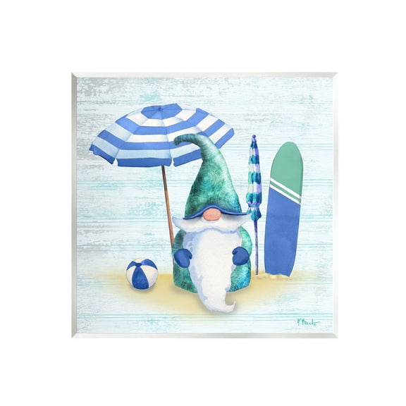 Coastal Seaside Garden Gnome Fairy Tales & Fantasy Graphic Art Unframed Art Print Wall Art