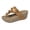 Brown, variant on Women Wedge Flip Flop Sandals Summer Casual Comfy Platform Toe Post Slides Flower Pearl Decor EVA Sole Open Toe Beach Vacation Shoes