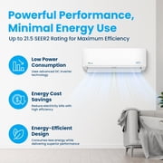 Senville 24000 BTU Mini Split Air Conditioner Heat Pump, LETO Series, 208/230V, Works with Alexa, White